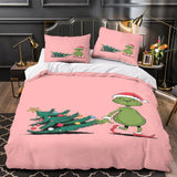 Laden Sie das Bild in den Galerie-Viewer, Grinch Duvet Cover Kids Room Bedding Set Without Filler