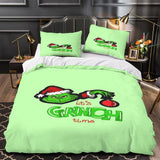 Laden Sie das Bild in den Galerie-Viewer, Grinch Duvet Cover Kids Room Bedding Set Without Filler