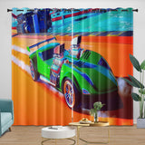 Laden Sie das Bild in den Galerie-Viewer, Hot Wheels Curtains Blackout Window Drapes Kids Room Decoration