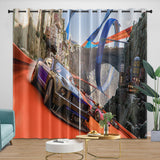 Laden Sie das Bild in den Galerie-Viewer, Hot Wheels Curtains Blackout Window Drapes Kids Room Decoration
