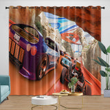 Laden Sie das Bild in den Galerie-Viewer, Hot Wheels Curtains Blackout Window Drapes Kids Room Decoration