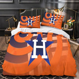 Laden Sie das Bild in den Galerie-Viewer, Houston Astros Bedding Set Quilt Cover Without Filler