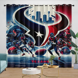 Laden Sie das Bild in den Galerie-Viewer, Houston Texans Curtains Blackout Window Drapes Room Decoration