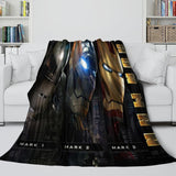 Laden Sie das Bild in den Galerie-Viewer, Iron Man Blanket Pattern Flannel Throw Kids Room Decoration