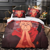 Laden Sie das Bild in den Galerie-Viewer, Jujutsu Kaisen Execution Duvet Cover Bedding Set Without Filler