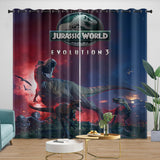Laden Sie das Bild in den Galerie-Viewer, Jurassic World Curtains Dinosaur  Blackout Window Drapes Room Decoration
