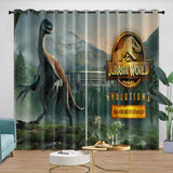 Laden Sie das Bild in den Galerie-Viewer, Jurassic World Curtains Dinosaur  Blackout Window Drapes Room Decoration