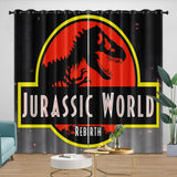 Laden Sie das Bild in den Galerie-Viewer, Jurassic World Rebirth Curtains Blackout Window Drapes Room Decoration