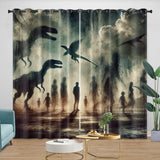 Laden Sie das Bild in den Galerie-Viewer, Jurassic World Rebirth Curtains Blackout Window Drapes Room Decoration