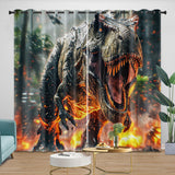 Laden Sie das Bild in den Galerie-Viewer, Jurassic World Rebirth Curtains Blackout Window Drapes Room Decoration
