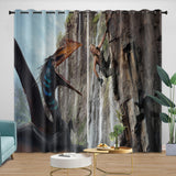 Laden Sie das Bild in den Galerie-Viewer, Jurassic World Rebirth Curtains Dinosaur Blackout Window Drapes