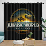 Laden Sie das Bild in den Galerie-Viewer, Jurassic World Rebirth Curtains Dinosaur Blackout Window Drapes