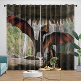 Laden Sie das Bild in den Galerie-Viewer, Jurassic World Rebirth Curtains Dinosaur Blackout Window Drapes