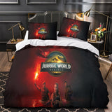 Laden Sie das Bild in den Galerie-Viewer, Jurassic World Rebirth Duvet Cover Dinosaur Bedding Set Without Filler
