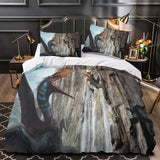 Laden Sie das Bild in den Galerie-Viewer, Jurassic World Rebirth Duvet Cover Dinosaur Bedding Set Without Filler
