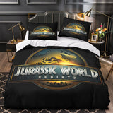 Laden Sie das Bild in den Galerie-Viewer, Jurassic World Rebirth Duvet Cover Dinosaur Bedding Set Without Filler