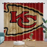 Laden Sie das Bild in den Galerie-Viewer, Kansas City Chiefs Curtains Blackout Window Drapes Room Decoration