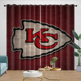 Laden Sie das Bild in den Galerie-Viewer, Kansas City Chiefs Curtains Blackout Window Drapes Room Decoration