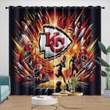 Laden Sie das Bild in den Galerie-Viewer, Kansas City Chiefs Curtains Blackout Window Drapes Room Decoration