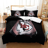 Laden Sie das Bild in den Galerie-Viewer, Kansas City Chiefs Duvet Cover Kids Room Bedding Set Without Filler