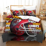 Laden Sie das Bild in den Galerie-Viewer, Kansas City Chiefs Duvet Cover Kids Room Bedding Set Without Filler