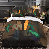 Laden Sie das Bild in den Galerie-Viewer, Kids Minecraft Duvet Cover Pattern Bedding Set Without Filler