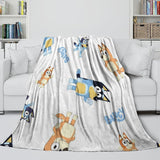 Laden Sie das Bild in den Galerie-Viewer, Kids Room Decoration Bluey Blanket Pattern Flannel Throw