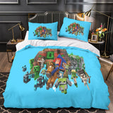 Laden Sie das Bild in den Galerie-Viewer, Kids bed Minecraft Bedding Set Pattern Quilt Duvet Cover Without Filler
