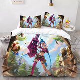 Laden Sie das Bild in den Galerie-Viewer, LOL Arcane Staffel 2 Bettwäsche-Set, gemusterter Bettbezug ohne Füllstoff