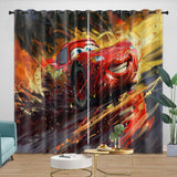 Laden Sie das Bild in den Galerie-Viewer, Lightning McQueen Curtains Pattern Blackout Window Drapes