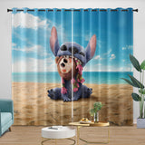 Laden Sie das Bild in den Galerie-Viewer, Lilo &amp; Stitch 2025 Curtains Pattern Blackout Window Drapes Room Decoration