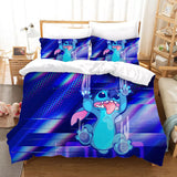 Laden Sie das Bild in den Galerie-Viewer, Lilo &amp; Stitch Bettwäsche-Set, gemusterter Bettbezug ohne Füllstoff