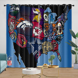 Laden Sie das Bild in den Galerie-Viewer, Los Angeles Chargers Curtains Blackout Window Drapes Room Decoration