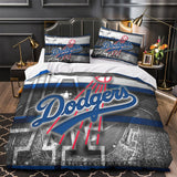 Laden Sie das Bild in den Galerie-Viewer, Los Angeles Dodgers Bedding Set Quilt Cover Without Filler