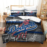 Laden Sie das Bild in den Galerie-Viewer, Los Angeles Dodgers Bedding Set Quilt Cover Without Filler