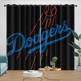 Laden Sie das Bild in den Galerie-Viewer, Los Angeles Dodgers Curtains Blackout Window Drapes Kids Room Decoration