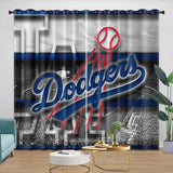 Laden Sie das Bild in den Galerie-Viewer, Los Angeles Dodgers Curtains Blackout Window Drapes Room Decoration