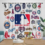 Laden Sie das Bild in den Galerie-Viewer, Major League Baseball MLB Curtains Blackout Window Drapes Room Decoration