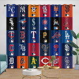 Laden Sie das Bild in den Galerie-Viewer, Major League Baseball MLB Curtains Blackout Window Drapes Room Decoration