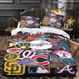 Laden Sie das Bild in den Galerie-Viewer, Major League Baseball MLB Duvet Cover Bedding Set Without Filler