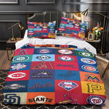 Laden Sie das Bild in den Galerie-Viewer, Major League Baseball MLB Duvet Cover Bedding Set Without Filler