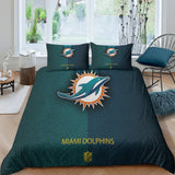 Laden Sie das Bild in den Galerie-Viewer, Miami Dolphins Bedding Set Duvet Cover Without Filler