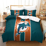 Laden Sie das Bild in den Galerie-Viewer, Miami Dolphins Bedding Set Duvet Cover Without Filler