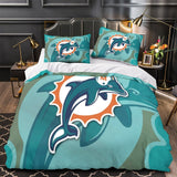 Laden Sie das Bild in den Galerie-Viewer, Miami Dolphins Bedding Set Duvet Cover Without Filler