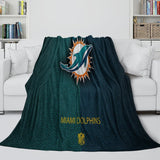 Laden Sie das Bild in den Galerie-Viewer, Miami Dolphins Blanket Flannel Fleece Throw Room Decoration