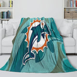 Laden Sie das Bild in den Galerie-Viewer, Miami Dolphins Blanket Flannel Fleece Throw Room Decoration