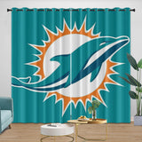 Laden Sie das Bild in den Galerie-Viewer, Miami Dolphins Curtains Blackout Window Drapes Room Decoration