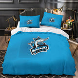 Laden Sie das Bild in den Galerie-Viewer, Miami Marlins Bedding Set Quilt Cover Without Filler