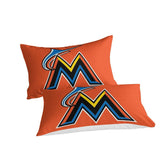 Laden Sie das Bild in den Galerie-Viewer, Miami Marlins Bedding Set Quilt Cover Without Filler