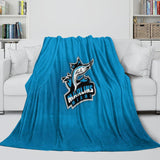 Laden Sie das Bild in den Galerie-Viewer, Miami Marlins Blanket Flannel Throw Room Decoration